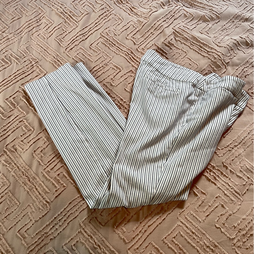 Pin-Striped Capri Pants